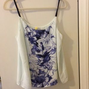 Loft floral spaghetti strap blouse